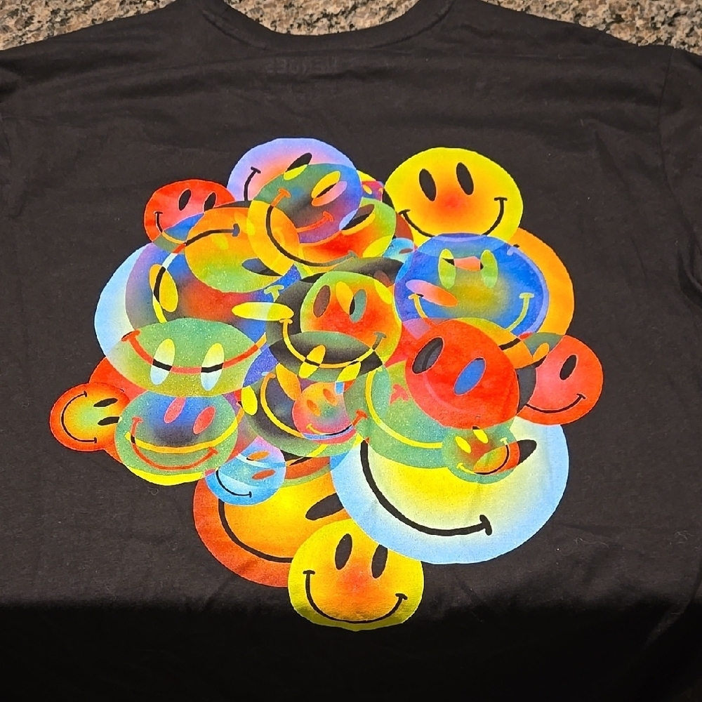 Smiley Rave T-Shirt‎ - Black
